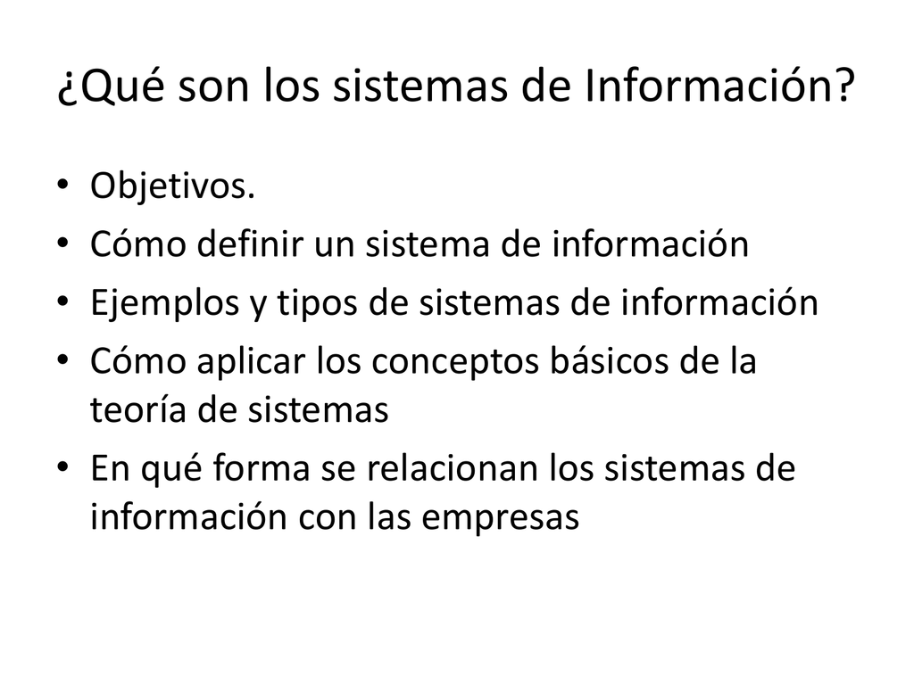 ¿qué Son Los Sistemas De Informaciónemk 0727