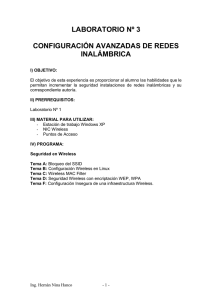 LABORATORIO Nº 3  CONFIGURACIÓN AVANZADAS DE REDES INALÁMBRICA