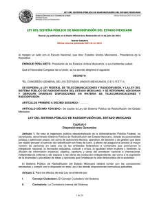 LEY DEL SISTEMA PÚBLICO DE RADIODIFUSIÓN DEL ESTADO MEXICANO