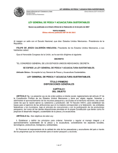 LEY GENERAL DE PESCA Y ACUACULTURA SUSTENTABLES