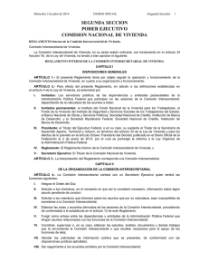 SEGUNDA SECCION PODER EJECUTIVO COMISION NACIONAL DE VIVIENDA