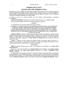 PODER EJECUTIVO SECRETARIA DE GOBERNACION 2 DIARIO OFICIAL