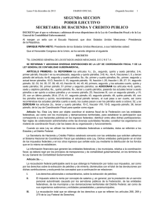 SEGUNDA SECCION PODER EJECUTIVO SECRETARIA DE HACIENDA Y CREDITO PUBLICO