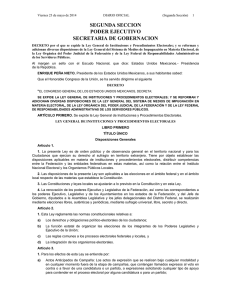 SEGUNDA SECCION PODER EJECUTIVO SECRETARIA DE GOBERNACION