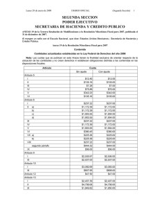 SEGUNDA SECCION PODER EJECUTIVO SECRETARIA DE HACIENDA Y CREDITO PUBLICO