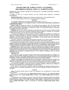 SECRETARIA DE AGRICULTURA, GANADERIA, DESARROLLO RURAL, PESCA Y ALIMENTACION