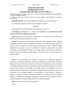 SEGUNDA SECCION PODER EJECUTIVO SECRETARIA DE EDUCACION PUBLICA