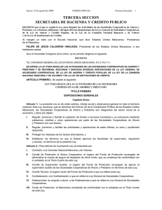 TERCERA SECCION SECRETARIA DE HACIENDA Y CREDITO PUBLICO