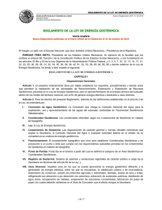 REGLAMENTO DE LA LEY DE ENERGÍA GEOTÉRMICA