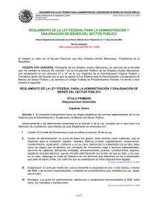 REGLAMENTO DE LA LEY FEDERAL PARA LA ADMINISTRACIÓN Y