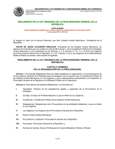 REGLAMENTO DE LA LEY ORGÁNICA DE LA PROCURADURÍA GENERAL DE... REPÚBLICA