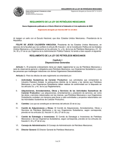 REGLAMENTO DE LA LEY DE PETRÓLEOS MEXICANOS