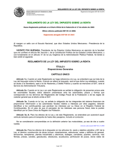 REGLAMENTO DE LA LEY DEL IMPUESTO SOBRE LA RENTA