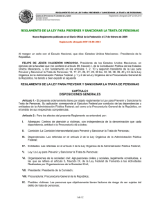 REGLAMENTO DE LA LEY PARA PREVENIR Y SANCIONAR LA TRATA...