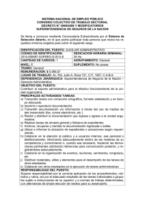 SISTEMA NACIONAL DE EMPLEO PÚBLICO CONVENIO COLECTIVO DE TRABAJO SECTORIAL