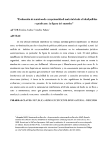 Evaluación de ámbitos de excepcionalidad material desde el ideal político republicano