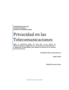privacidad en la telecomunicaciones