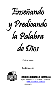 Enseñando y Predicando la Palabra de Dios