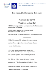 Manifiesto CERMI 8 de marzo de 2015- Lectura fácil