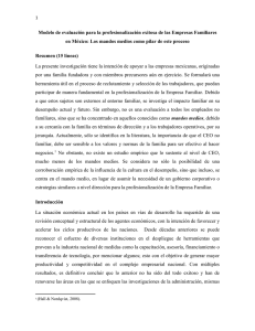 Modelo de evaluación para la profesionalización exitosa de las Empresas Familiares en México: Los mandos medios como pilar de este proceso
