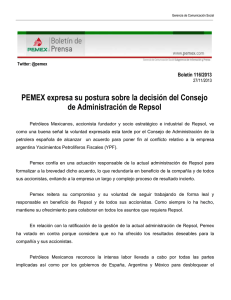 Pemex: ''Somos leales pero Repsol no ofrece los resultados deseables''