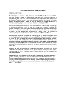 Universidad Militar Nueva Granada-Historia UMNG