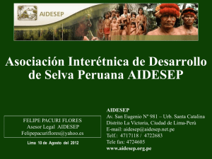 Asociación Interétnica de Desarrollo de Selva Peruana AIDESEP