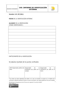                 Informe de Verificación Externa