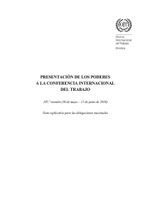 Nota explicativa para las delegaciones nacionales