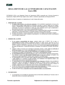 reglamento de las actividades de capacitación