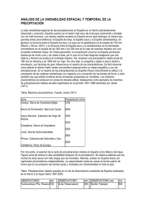 análisis de la variabilidad espacial y temporal de la