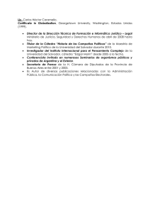 Lic. Carlos Héctor Caramello. Certificate in Globalization