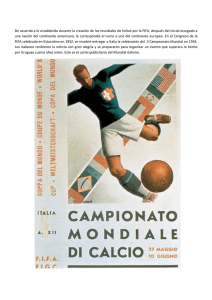 italia 1934 - Colgados por el Futbol