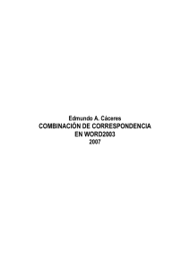 COMBINACIÓN DE CORRESPONDENCIA EN WORD2003