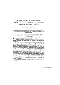 LA ESTRUCTURA AGRARIA COMO OBSTACULO AL