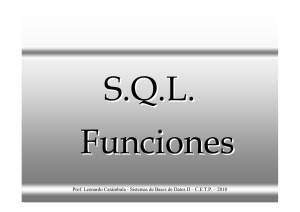 SQL - Funciones - A/S Leonardo Carámbula