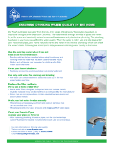 ensuring drinking water quality in the home