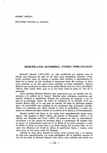 Bertrand Russell como psicólogo - Universidad Nacional de Colombia