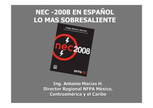 Cambios NEC 2008 Lo más sobresaliente Mod CIME