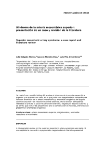 Síndrome de la arteria mesentérica superior: presentación de un