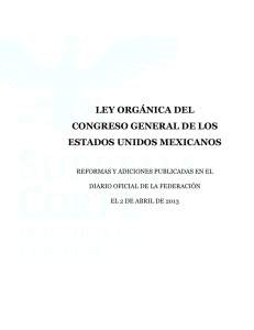 ley orgánica del congreso general de los estados unidos mexicanos