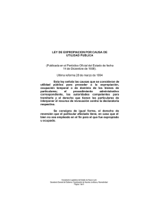 Ley de Expropiación por Causa de Utilidad Pública