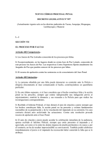 Nuevo Código Procesal Penal: Normas de competencia