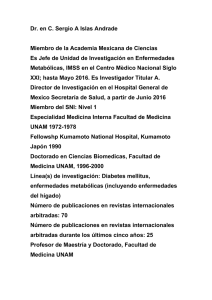 Dr. en C. Sergio A Islas Andrade Miembro de la Academia Mexicana