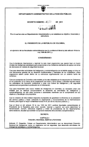 Decreto 4179 - Presidencia de la República de Colombia