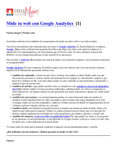 Mide tu web con Google Analytics