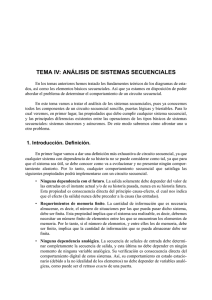 TEMA IV: ANÁLISIS DE SISTEMAS SECUENCIALES