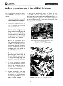 Medidas preventivas ante la inestabilidad de laderas