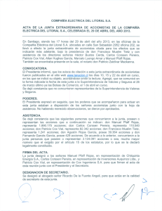 compañía electrica del litoral sa acta de la junta extraordinaria de