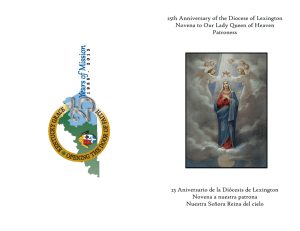 25th Anniversary of the Diocese of Lexington Novena to Our Lady